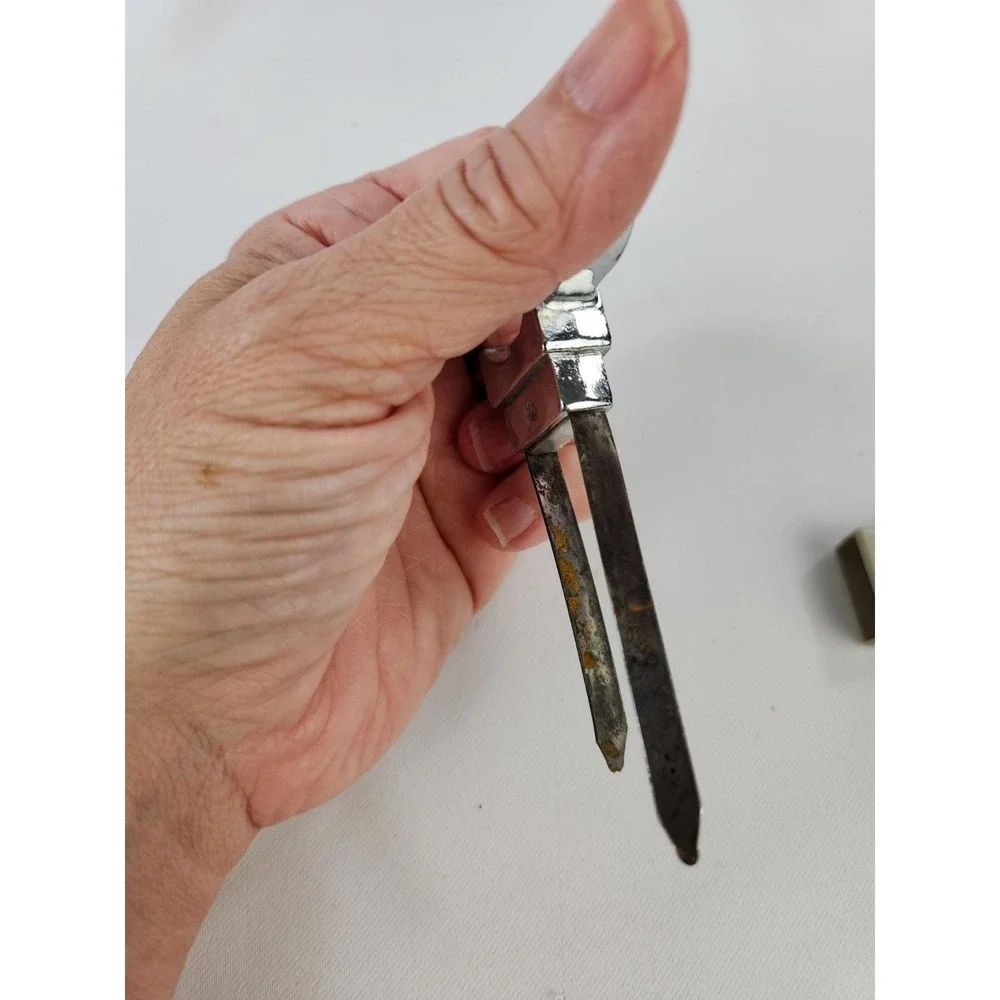 Irwinware two-Prong Cork Puller Remover Ah-So Old Wine Opener Beer Corkscrew Vtg